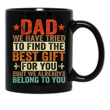 Best Dad Tees Funny Sarcastic Father'S Day 2023 Proud Dad Black Coffee Mug - Black