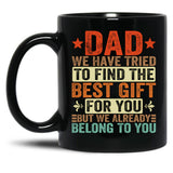 Best Dad Tees Funny Sarcastic Father'S Day 2023 Proud Dad Black Coffee Mug