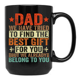 Best Dad Tees Funny Sarcastic Father'S Day 2023 Proud Dad Black Coffee Mug - Black