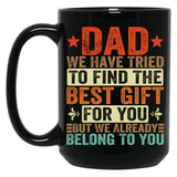 Best Dad Tees Funny Sarcastic Father'S Day 2023 Proud Dad Black Coffee Mug