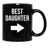 Best Daughter Gift Black Coffee Mug - Black
