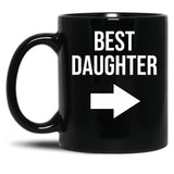 Best Daughter Gift Black Coffee Mug