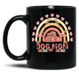 Best Dog Mom Funny Mama Is For Dog Lovers A Cute Dog Mom With A Beautiful Heart Black Coffee Mug, Gift Coffee Mug