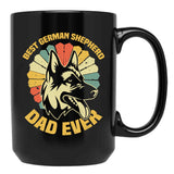 Best German Shepherd Dad Ever - Daddy Dog Owner Lover Black Coffee Mug, Gift Coffee Mug - Black
