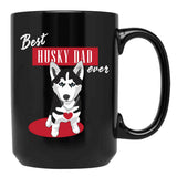 Best Husky Dad Ever Black Coffee Mug, Gift Coffee Mug - Black