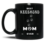 Best Keeshond Mom Ever Black Coffee Mug, Gift Coffee Mug