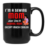 Best Knitting Mom Ever (3) Black Coffee Mug, Gift Coffee Mug - Black