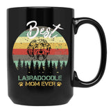 Best Labradoodle Mom Ever Funny Dog Mom Black Coffee Mug, Gift Coffee Mug - Black