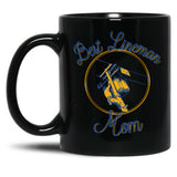 Best Lineman Mom Black Coffee Mug, Gift Coffee Mug