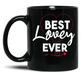Best Lovey Grandma Mothers Day Lovey Grandmother Black Coffee Mug, Gift Coffee Mug