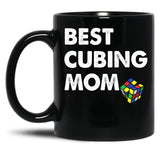 Best Mom Cubing Puzzle Mother Gift Funny Mom Black Coffee Mug, Gift Coffee Mug