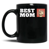 Best Mom Finger Black Coffee Mug, Gift Coffee Mug