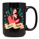 Best Mom Black Coffee Mug, Gift Coffee Mug - Black