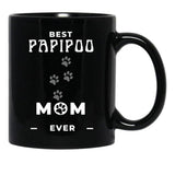 Best Papipoo Mom Ever Black Coffee Mug, Gift Coffee Mug - Black