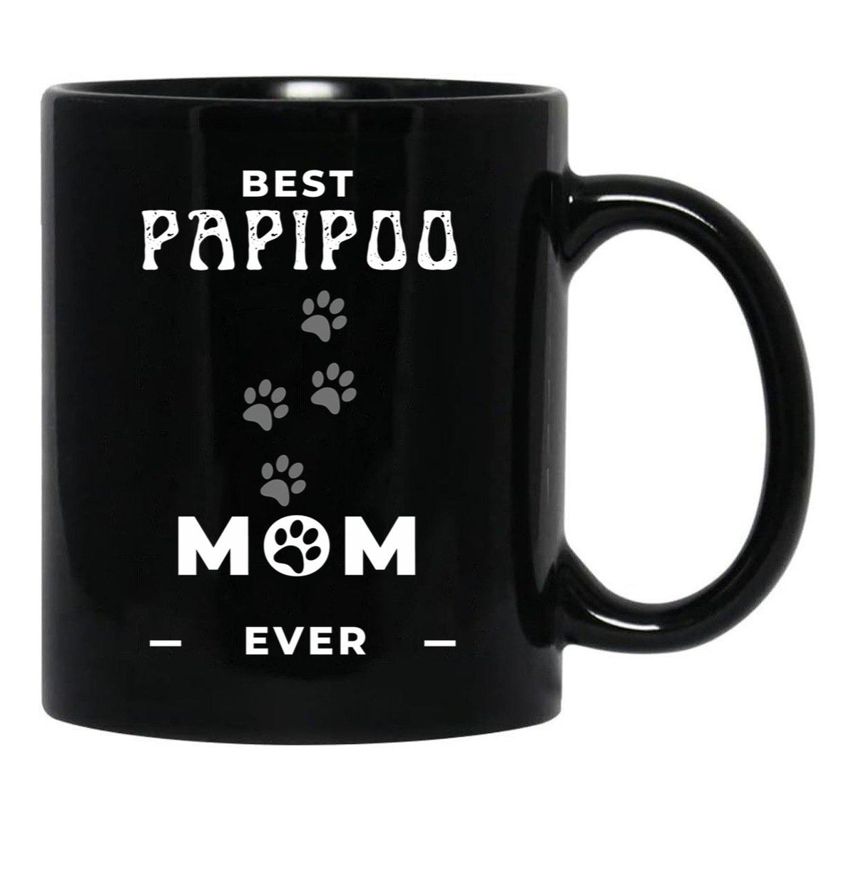 Best Papipoo Mom Ever Black Coffee Mug, Gift Coffee Mug - Black