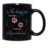 Best Pet Memorial Dog Paws Mug In Loving Memory Angel Dog Remembrance Mug Black Coffee Mug - Black