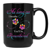 Best Pet Memorial Dog Paws Mug In Loving Memory Angel Dog Remembrance Mug Black Coffee Mug - Black
