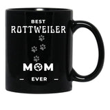 Best Rottweiler Mom Ever Black Coffee Mug, Gift Coffee Mug - Black