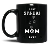 Best Saluki Mom Ever Black Coffee Mug, Gift Coffee Mug