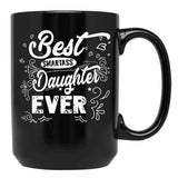 Best Smartass Daughter Ever Black Coffee Mug - Black