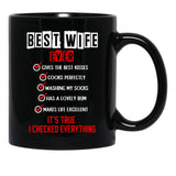 Best Wife Ever Black Coffee Mug - Black