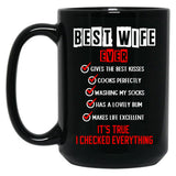 Best Wife Ever Black Coffee Mug