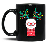 Bichon Frise Funny Holiday Xmas Christmas Black Coffee Mug, Gift Coffee Mug