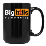 Big Balls Community Funny Inaproppriate Badass Dad Black Coffee Mug, Gift Coffee Mug - Black