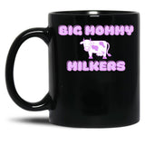 Big Mommy Milkers Cow Design Black Coffee Mug, Gift Coffee Mug