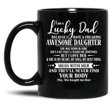 Birthday Lucky Dad June Black Coffee Mug
