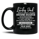 Birthday Lucky Dad September Black Coffee Mug