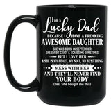 Birthday Lucky Dad September Black Coffee Mug