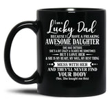 Birthday Lucky Dad Tattoos Black Coffee Mug