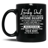 Birthday Lucky Dad Black Coffee Mug