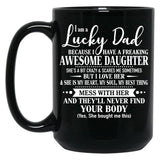 Birthday Lucky Dad Black Coffee Mug