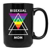 Bisexual Mom Black Coffee Mug, Gift Coffee Mug - Black