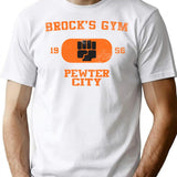 Brock'S Gym Type T-Shirt for Men & Women, T-Shirts Graphic Tee - White