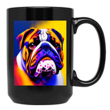 Bulldog Black Coffee Mug, Gift Coffee Mug - Black