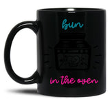 Bun In The Oven Pregnant Pregnancy Baby Bun Cute Mom Baby Shower Black Coffee Mug, Gift Coffee Mug