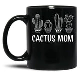 Cactus Mom Black Coffee Mug, Gift Coffee Mug