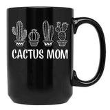Cactus Mom Black Coffee Mug, Gift Coffee Mug - Black