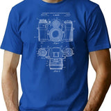 Camera Vintage Patent Blueprint 1962 T-Shirt for Men & Women, T-Shirts Graphic Tee - Blue