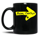 Camino De Santiago Buen Camino Black Coffee Mug, Gift Coffee Mug
