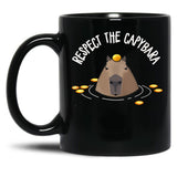 Capybara Black Coffee Mug, Gift Coffee Mug