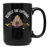 Capybara Black Coffee Mug, Gift Coffee Mug - Black