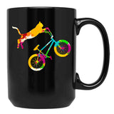 Cat Bmx Black Coffee Mug, Gift Coffee Mug - Black
