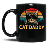 Cat Daddy- Cat Lover Black Coffee Mug, Gift Coffee Mug