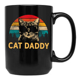 Cat Daddy- Cat Lover Black Coffee Mug, Gift Coffee Mug - Black