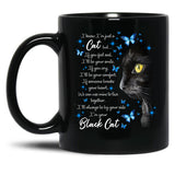 Cat Is My Friend Black Coffee Mug