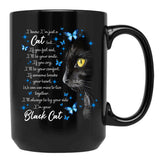 Cat Is My Friend Black Coffee Mug - Black